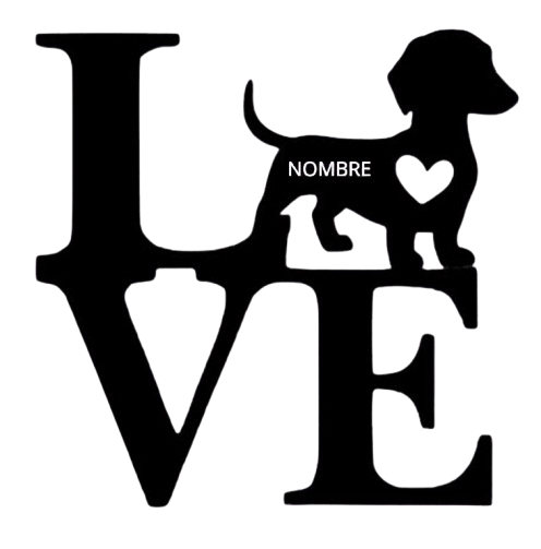 Love Teckel – Decoración o regalo para amantes de los perros salchicha